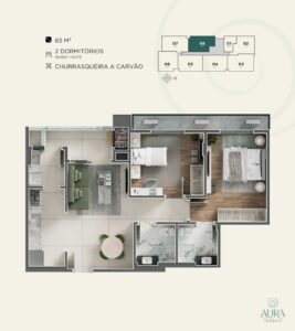 2 Dormitórios - 1 Suíte - 08-65m