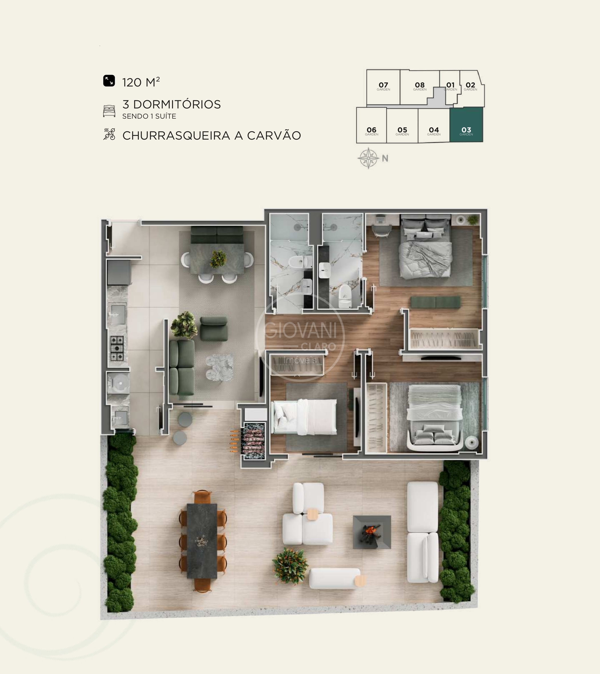 3 Dormitórios - 1 Suíte - Garden-03-120m-2100x2362