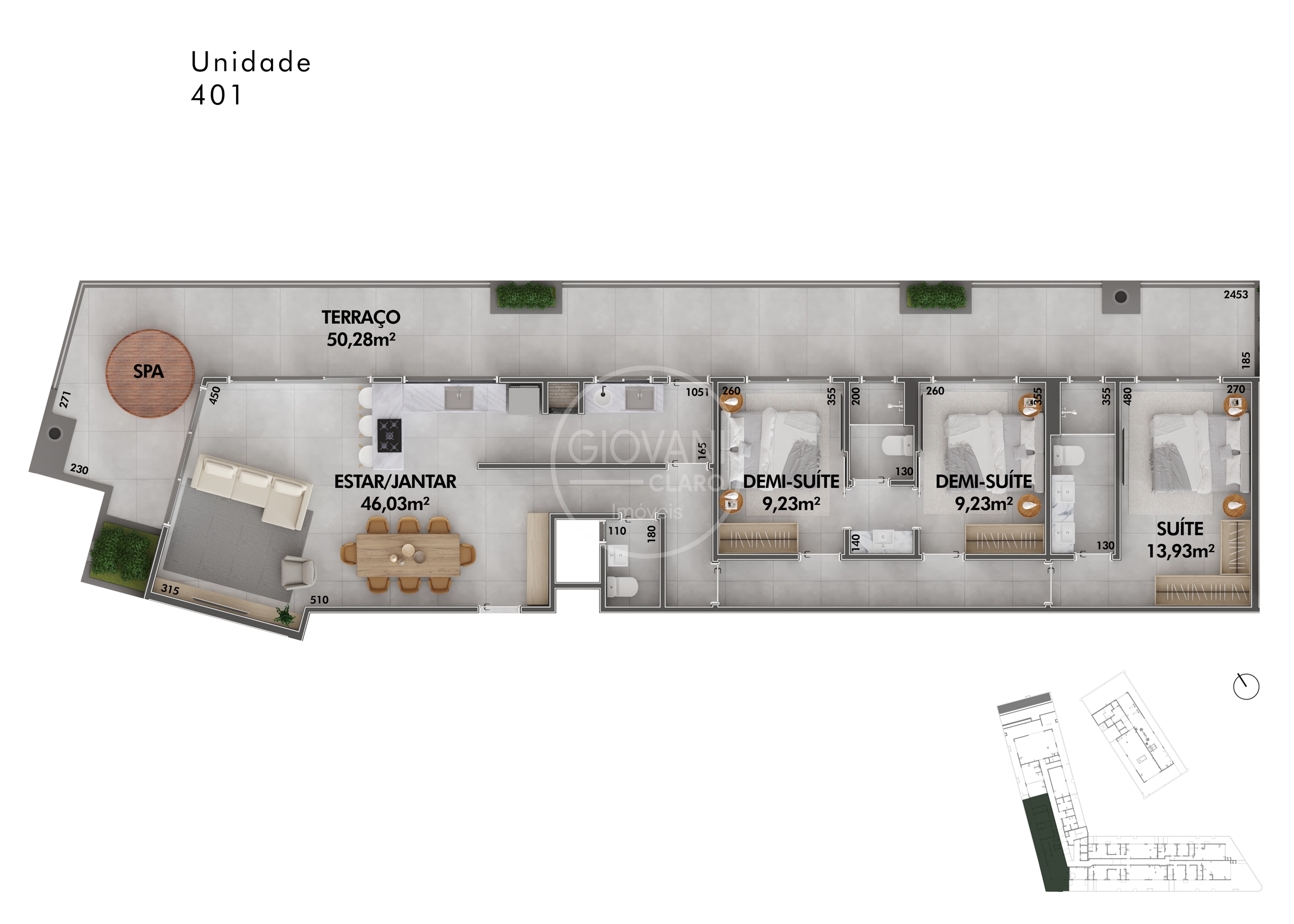 TIPO 08 - COBERTURA - 401 - 170,53 m²-2450x1750