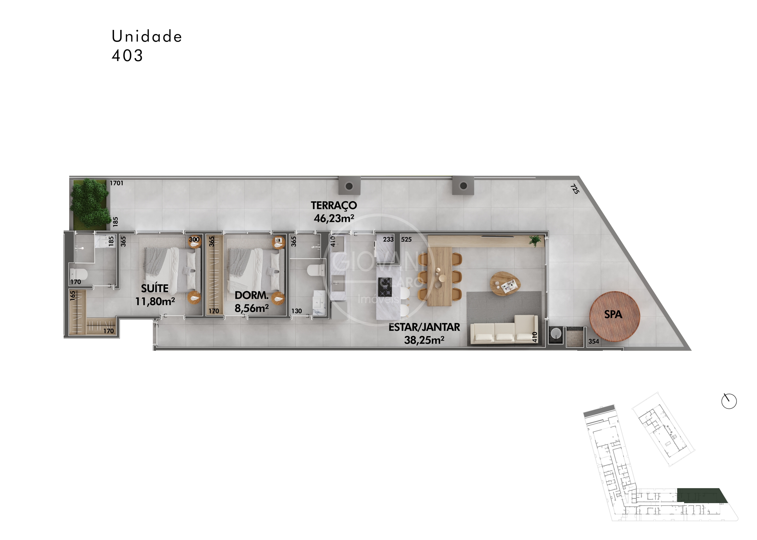 TIPO 08 - COBERTURA - 403 - 128,66 m²-2450x1750