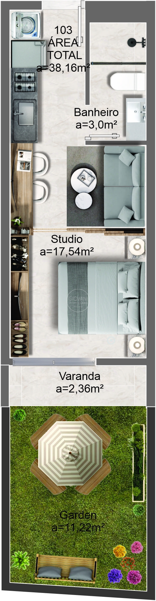 103 studio Garden M View